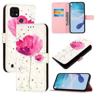 For Realme C20 / C11 2021 / C21 3D Painting Horizontal Flip Leather Phone Case(Flower)