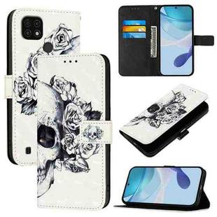 For Realme C20 / C11 2021 / C21 3D Painting Horizontal Flip Leather Phone Case(Skull)