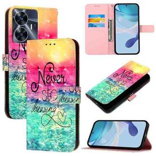 For Realme C55 4G Global / Narzo N55 3D Painting Horizontal Flip Leather Phone Case(Chasing Dreams)