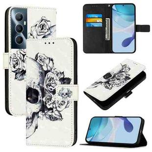 For Realme C65 4G Global 3D Painting Horizontal Flip Leather Phone Case(Skull)