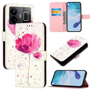 For Realme GT3 / GT Neo 5 240W 3D Painting Horizontal Flip Leather Phone Case(Flower)