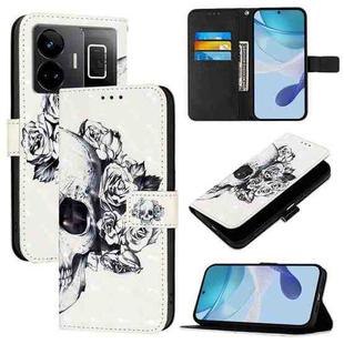 For Realme GT3 / GT Neo 5 240W 3D Painting Horizontal Flip Leather Phone Case(Skull)