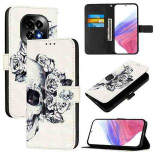 For Realme C63 5G Global 3D Painting Horizontal Flip Leather Phone Case(Skull)