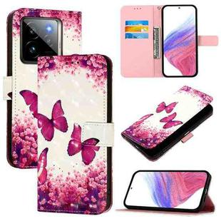 For Realme GT7 Pro 5G 3D Painting Horizontal Flip Leather Phone Case(Rose Butterfly)