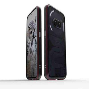 For Nothing Phone 2a Aurora Series Metal Frame Protective Phone Case(Black Red)