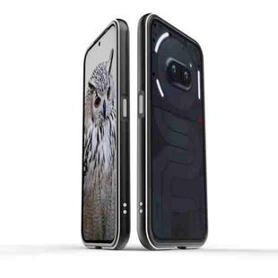 For Nothing Phone 2a Aurora Series Metal Frame Protective Phone Case(Black Silver)