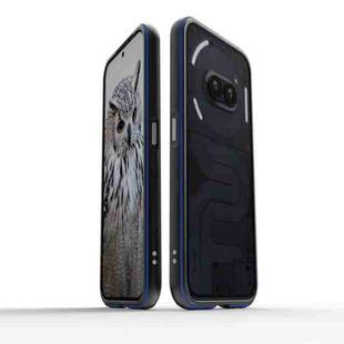 For Nothing Phone 2a Aurora Series Metal Frame Protective Phone Case(Black Blue)