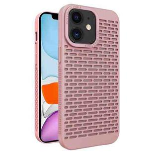 For iPhone 11 Hollow Heat Dissipation TPU Phone Case(Pink)