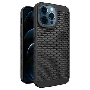 For iPhone 12 Pro Max Hollow Heat Dissipation TPU Phone Case(Black)