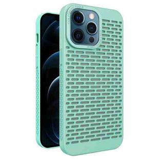 For iPhone 12 Pro Max Hollow Heat Dissipation TPU Phone Case(Green)