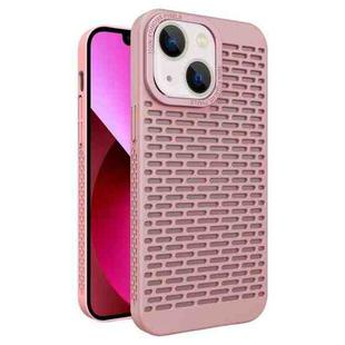 For iPhone 13 Hollow Heat Dissipation TPU Phone Case(Pink)