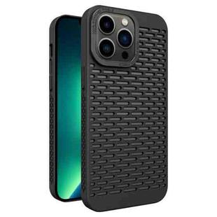 For iPhone 13 Pro Max Hollow Heat Dissipation TPU Phone Case(Black)