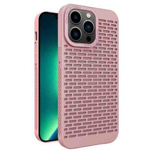 For iPhone 13 Pro Max Hollow Heat Dissipation TPU Phone Case(Pink)