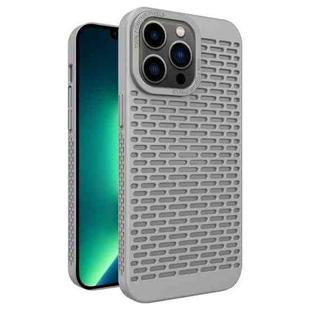 For iPhone 13 Pro Max Hollow Heat Dissipation TPU Phone Case(Grey)