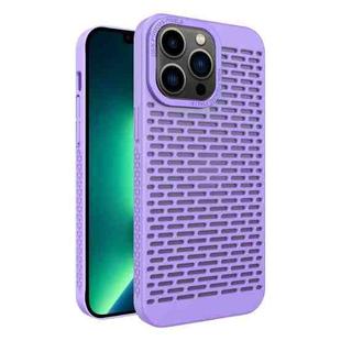 For iPhone 13 Pro Max Hollow Heat Dissipation TPU Phone Case(Purple)