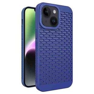 For iPhone 14 Hollow Heat Dissipation TPU Phone Case(Blue)