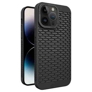 For iPhone 14 Pro Max Hollow Heat Dissipation TPU Phone Case(Black)