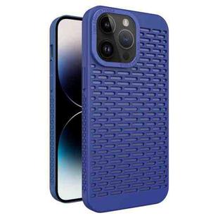 For iPhone 14 Pro Max Hollow Heat Dissipation TPU Phone Case(Blue)