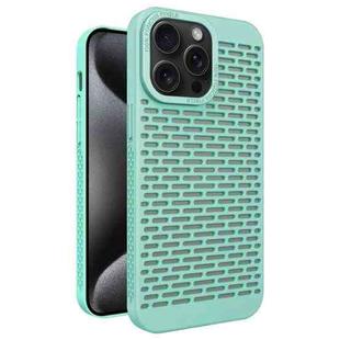 For iPhone 15 Pro Max Hollow Heat Dissipation TPU Phone Case(Green)