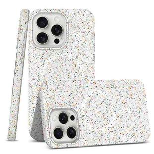 For iPhone 15 Pro Max Colorful Frosted Magsafe PC Hybrid TPU Phone Case(White)