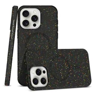 For iPhone 15 Pro Max Colorful Frosted Magsafe PC Hybrid TPU Phone Case(Black)
