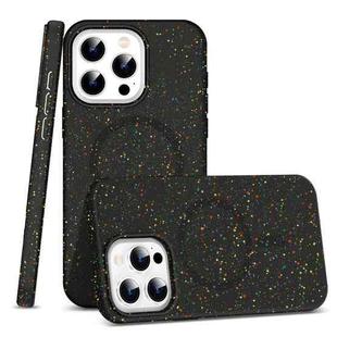 For iPhone 12 Pro Max Colorful Frosted Magsafe PC Hybrid TPU Phone Case(Black)