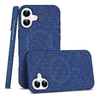 For iPhone 16 Plus Colorful Frosted Magsafe PC Hybrid TPU Phone Case(Blue)