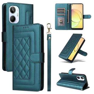 For Realme 10 4G Diamond Lattice Leather Flip Phone Case(Green)