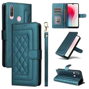 For vivo Y3 / Y17 Diamond Lattice Leather Flip Phone Case(Green)