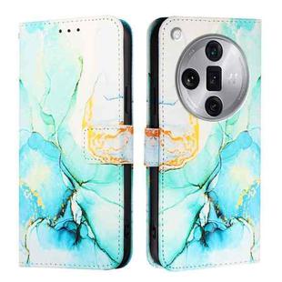 For OPPO Find X7 Ultra PT003 Marble Pattern Flip Leather Phone Case(Green)