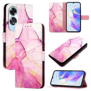 For OPPO A60 4G Global PT003 Marble Pattern Flip Leather Phone Case(Pink Purple Gold)