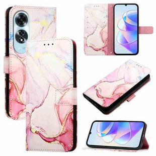 For OPPO A60 4G Global PT003 Marble Pattern Flip Leather Phone Case(Rose Gold)