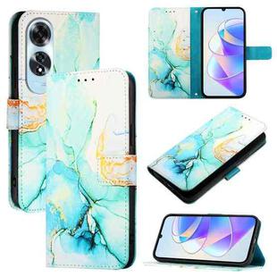 For OPPO A60 4G Global PT003 Marble Pattern Flip Leather Phone Case(Green)