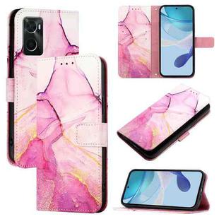 For OPPO K10 4G PT003 Marble Pattern Flip Leather Phone Case(Pink Purple Gold)