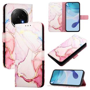 For OPPO A5 Pro China PT003 Marble Pattern Flip Leather Phone Case(Rose Gold)