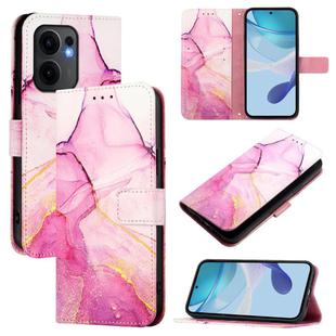 For OPPO Reno13 F 5G Global PT003 Marble Pattern Flip Leather Phone Case(Pink Purple Gold)