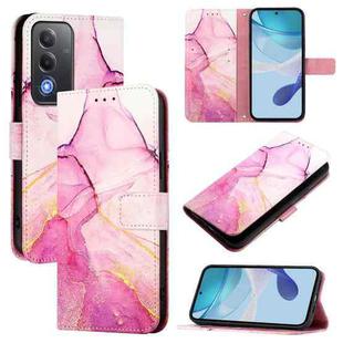 For OPPO A5 5G Global PT003 Marble Pattern Flip Leather Phone Case(Pink Purple Gold)