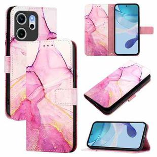 For OPPO Reno14 F 5G PT003 Marble Pattern Flip Leather Phone Case(Pink Purple Gold)