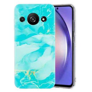 For Samsung Galaxy A3 4G IMD Marble Pattern TPU Phone Case(Green)