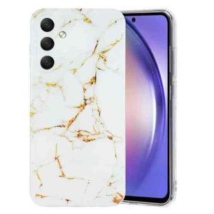 For Samsung Galaxy A35 5G IMD Marble Pattern TPU Phone Case(White)