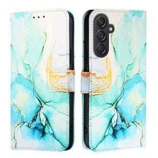 For Samsung Galaxy M55 PT003 Marble Pattern Flip Leather Phone Case(Green)