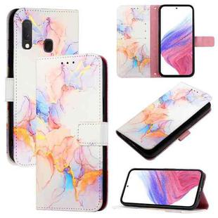 For Samsung Galaxy A20e / A10e PT003 Marble Pattern Flip Leather Phone Case(Galaxy Marble White)