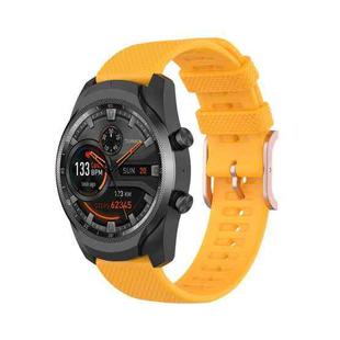 For Ticwatch Pro 2020 / Ticwatch GTX 22mm Dot Texture Watch Band(Yellow)
