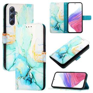 For Samsung Galaxy M54 5G Global / F54 5G PT003 Marble Pattern Flip Leather Phone Case(Green)