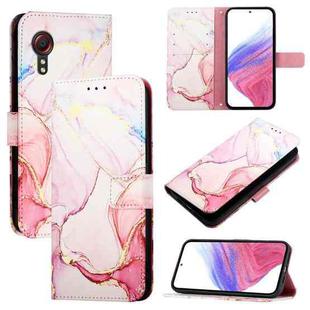 For Samsung Galaxy Xcover 5 PT003 Marble Pattern Flip Leather Phone Case(Rose Gold)
