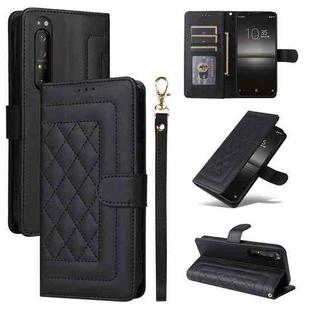 For Sony Xperia 1 II Diamond Lattice Leather Flip Phone Case(Black)
