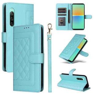 For Sony Xperia 10 IV Diamond Lattice Leather Flip Phone Case(Mint Green)