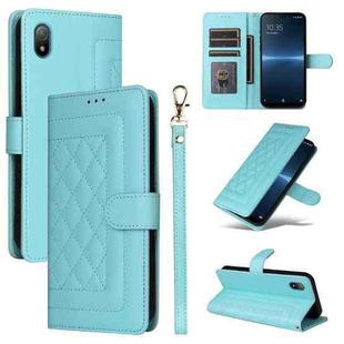 For Sony Xperia Ace III Diamond Lattice Leather Flip Phone Case(Mint Green)