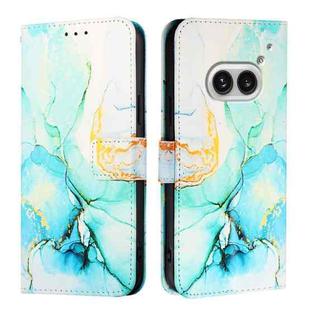 For Nothing Phone 2a PT003 Marble Pattern Flip Leather Phone Case(Green)