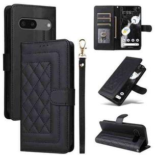 For Google Pixel 7 Diamond Lattice Leather Flip Phone Case(Black)